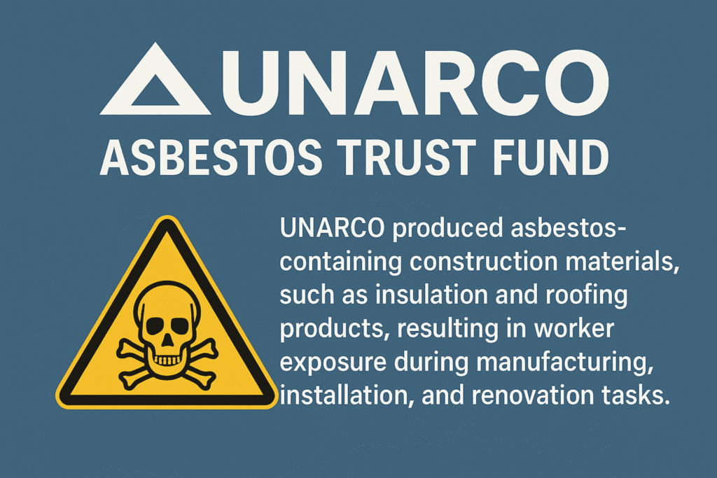 Unarco asbestos exposure risk for workers handling insulation materials and construction products in industrial settings.