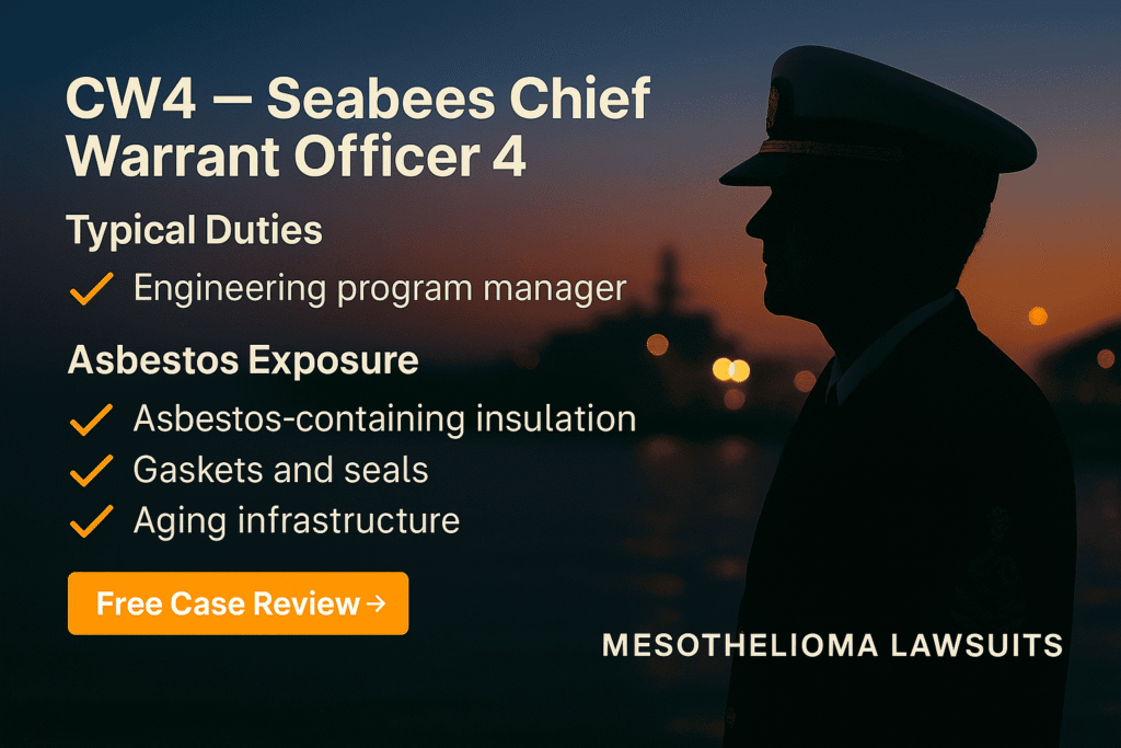 CW4 – Seabees Chief Warrant Officer 4 Asbestos Exposure - Mesotheliomahelp.center