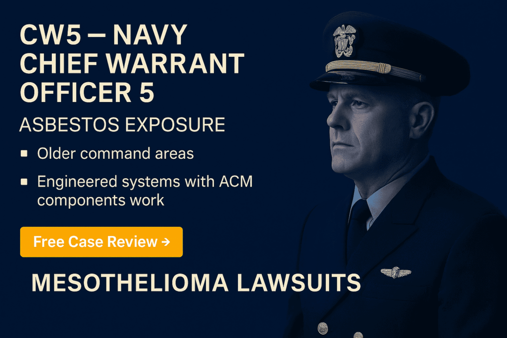 CW5 – Navy Chief Warrant Officer 5 Asbestos Exposure - Mesotheliomahelp.center