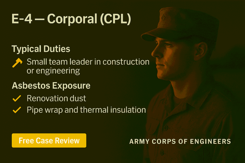 E-4 — Corporal (CPL) - Asbestos Exposure