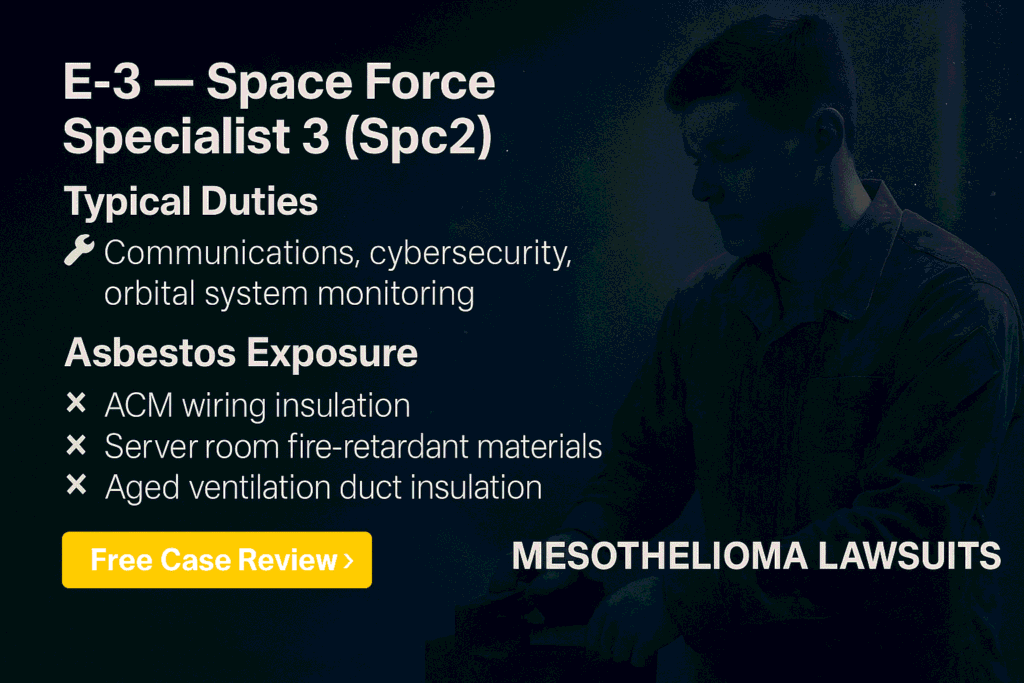 E-3 – Space Force Specialist 3 (Spc3) Asbestos Exposure - Mesotheliomahelp.center
