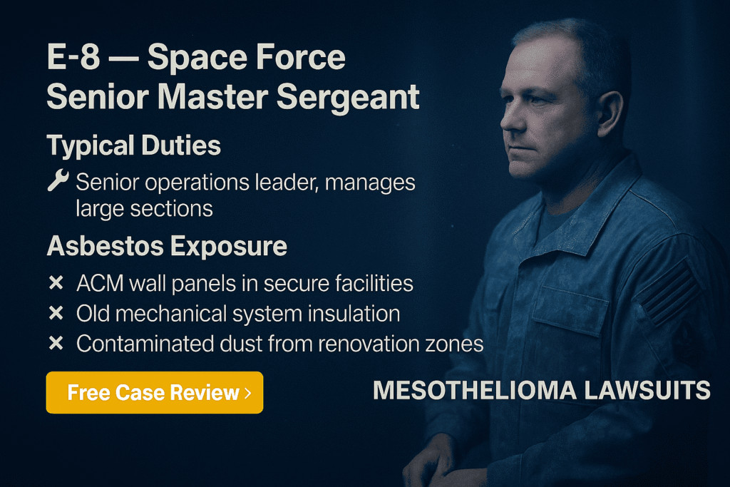 E-8 – Space Force Senior Master Sergeant (SMSgt) Asbestos Exposure - mesotheliomahelp.center