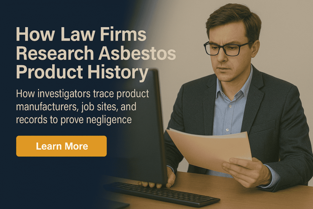 How Law Firms Research Asbestos Product History - Mesotheliomahelp.center