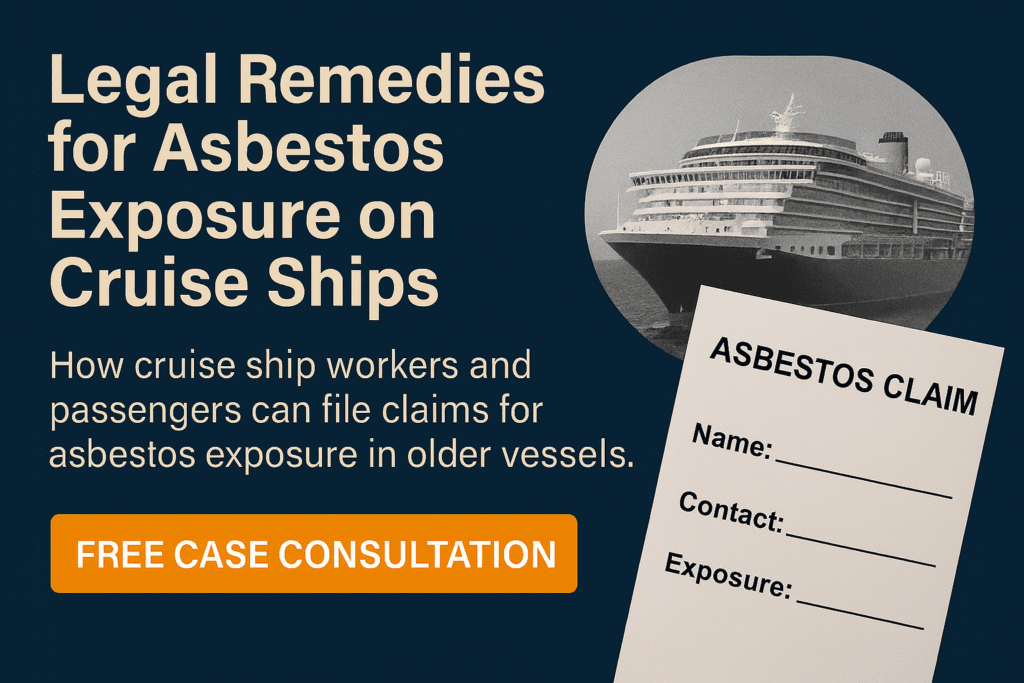 Legal Remedies for Asbestos Exposure on Cruise Ships - Mesotheliomahelp.center