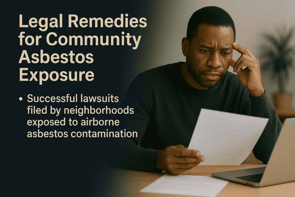 Legal Remedies for Community Asbestos Exposure - Mesotheliomahelp.center