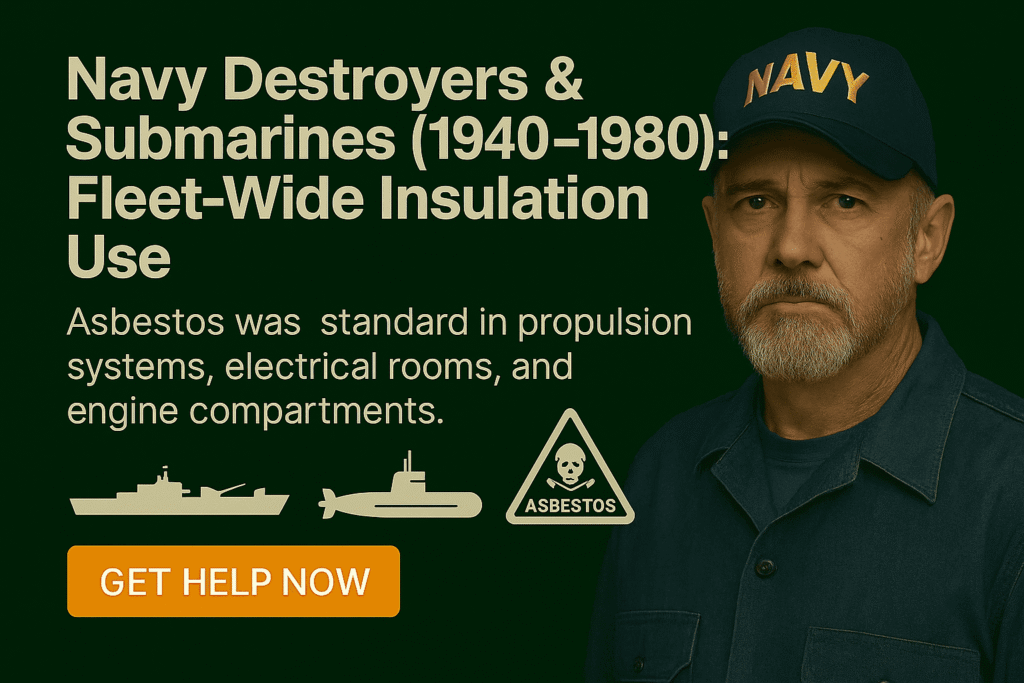Navy Destroyers & Submarines (1940–1980) - Mesotheliomahelp.center