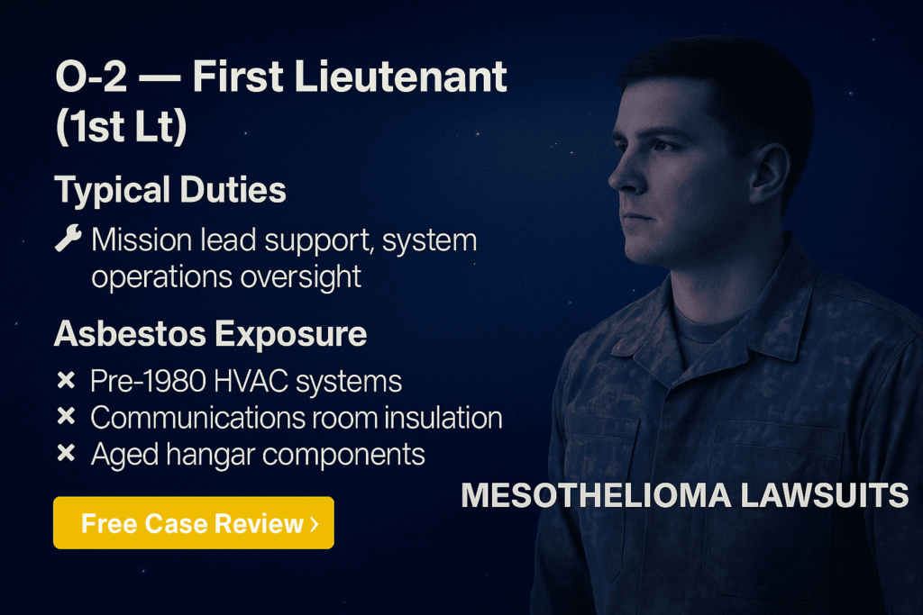 O-2 – Space Force First Lieutenant Asbestos Exposure - Mesotheliomahelp.center