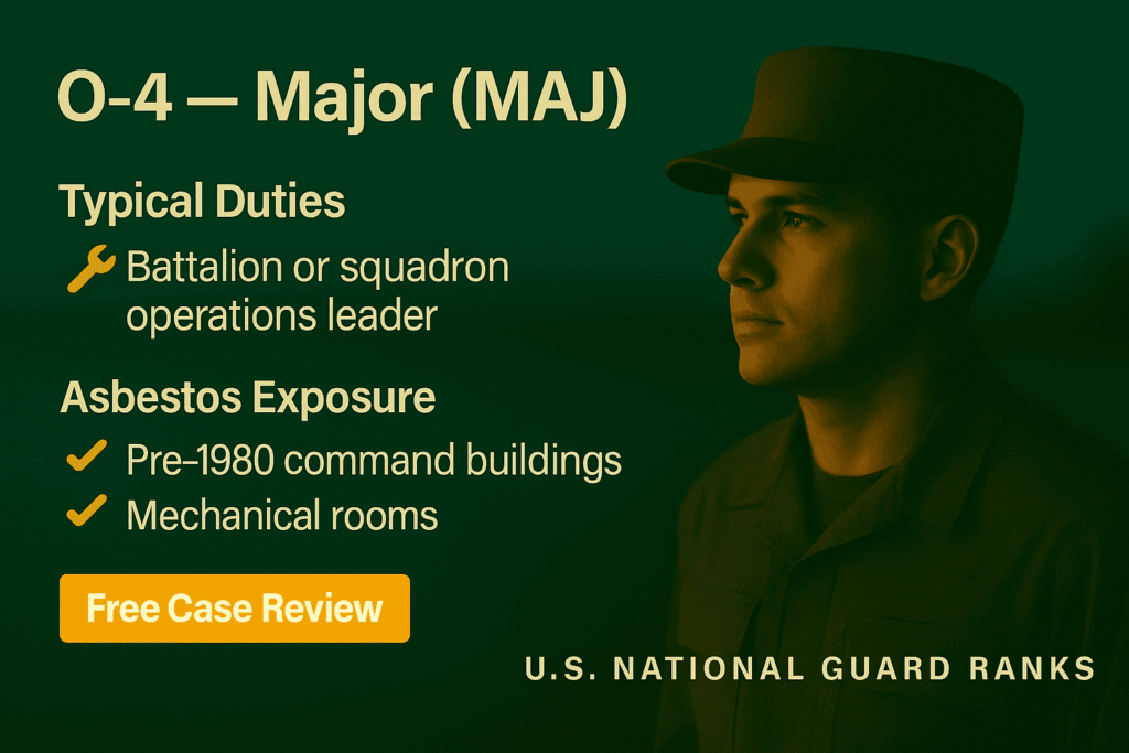 O-4 - Nat Guard Major (MAJ) Asbestos Exposure - Mesotheliomahelp.center