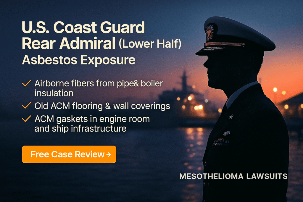 O-7 – Coast Guard Rear Admiral Lower Half (RDML) Asbestos Exposure - Mesotheliomahelp.center