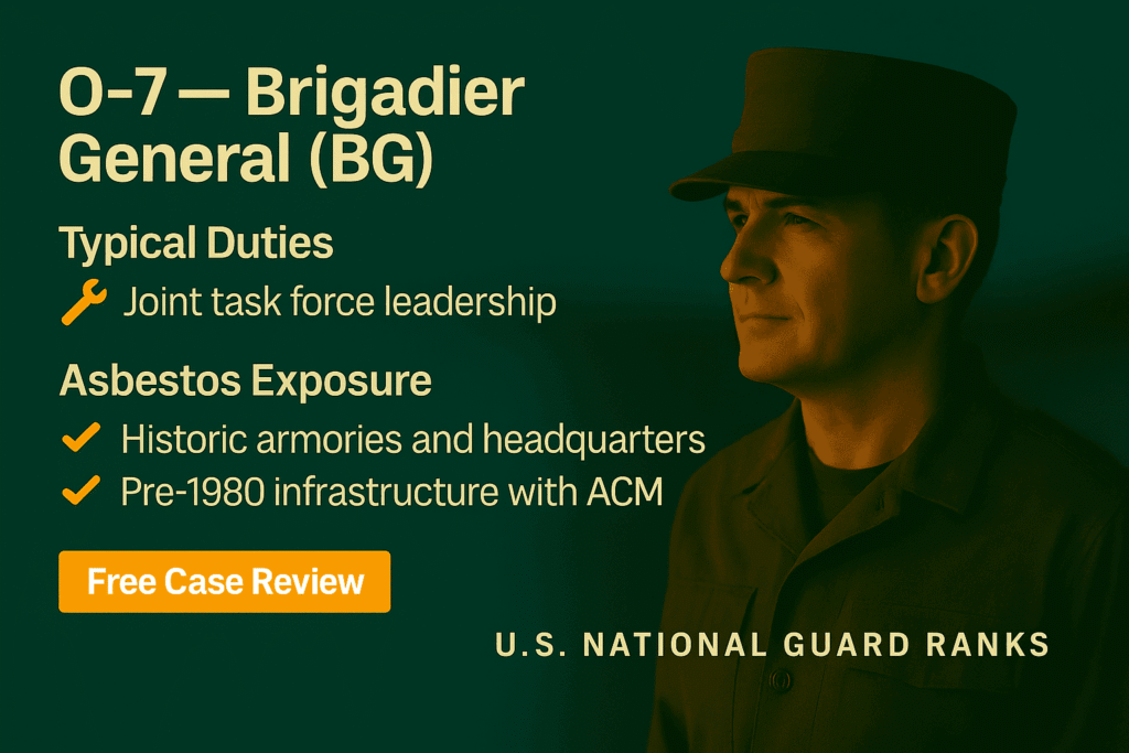 O-7 – Nat Guard Brigadier General Asbestos Exposure - Mesotheliomahelp.center