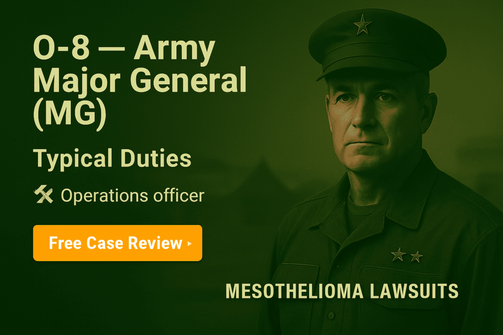 O-8 – Army Major General (MG) Asbestos Exposure - Mesotheliomahelp.center