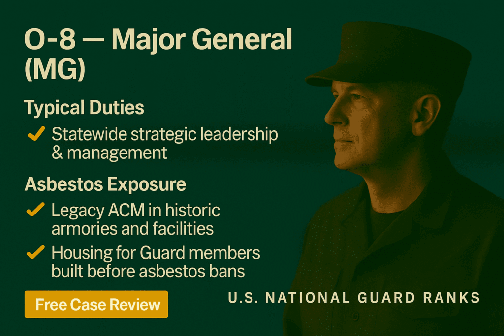 O-8 – Nat Guard Major General Asbestos Expsore - Mesotheliomahelp.center