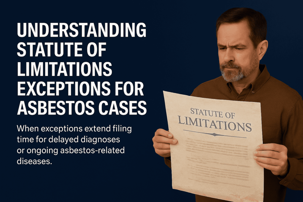 Understanding Statute of Limitations Exceptions for Asbestos Cases - Mesotheliomahelp.center