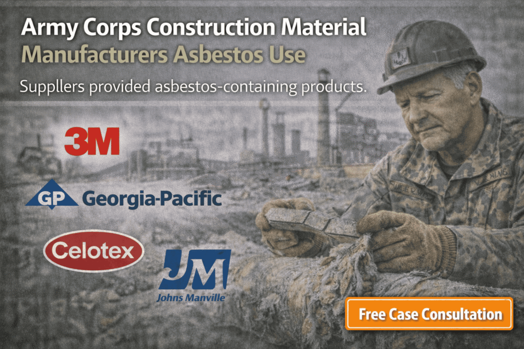 Army Corps Construction Material Manufacturers Asbestos Use - mesotheliomahelp.center