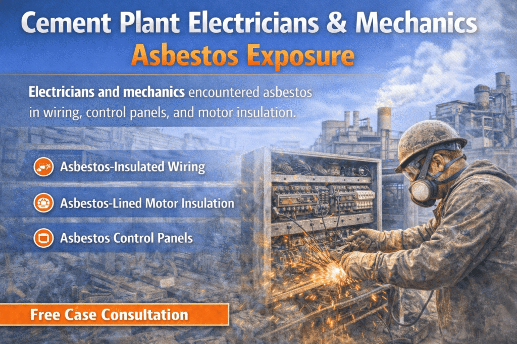 Cement Plant Electricians & Mechanics Asbestos Exposure - Mesothelioma Help Center