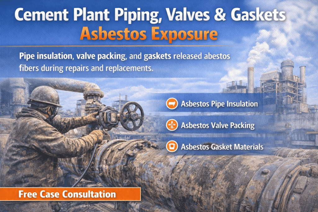 Cement Plant Piping, Valves & Gaskets Asbestos Exposure - Mesothelioma Help Center