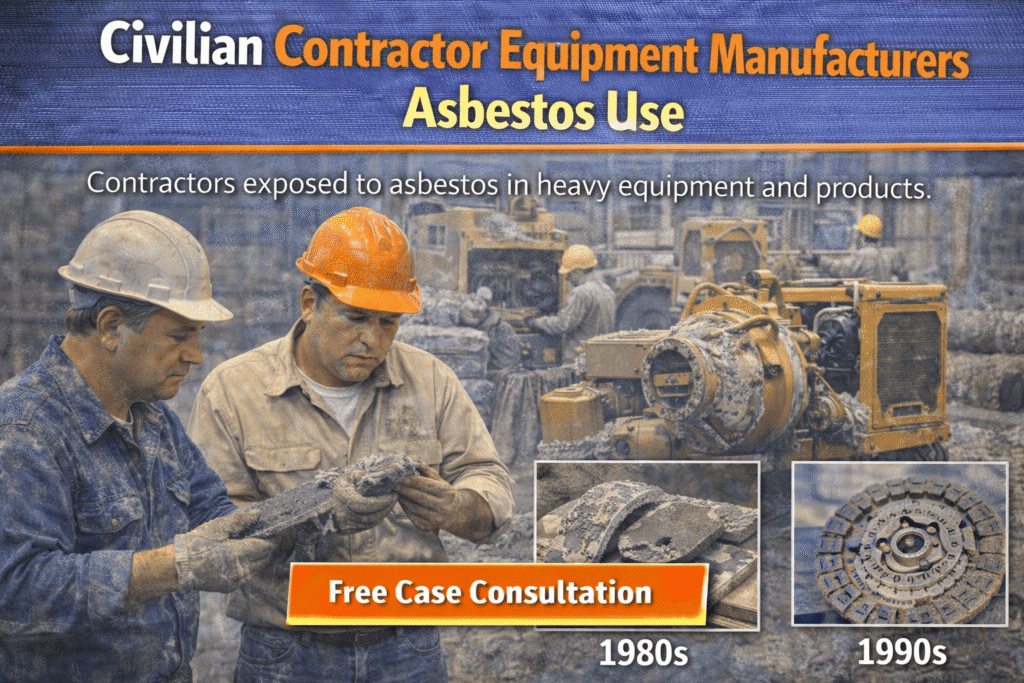 Civilian Contractor Equipment Manufacturers Asbestos Use - Mesotheliomahelp.center