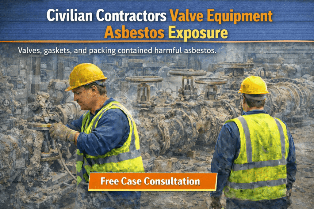 Civilian Contractors Valve Equipment Asbestos Exposure - Mesotheliomahelp.center