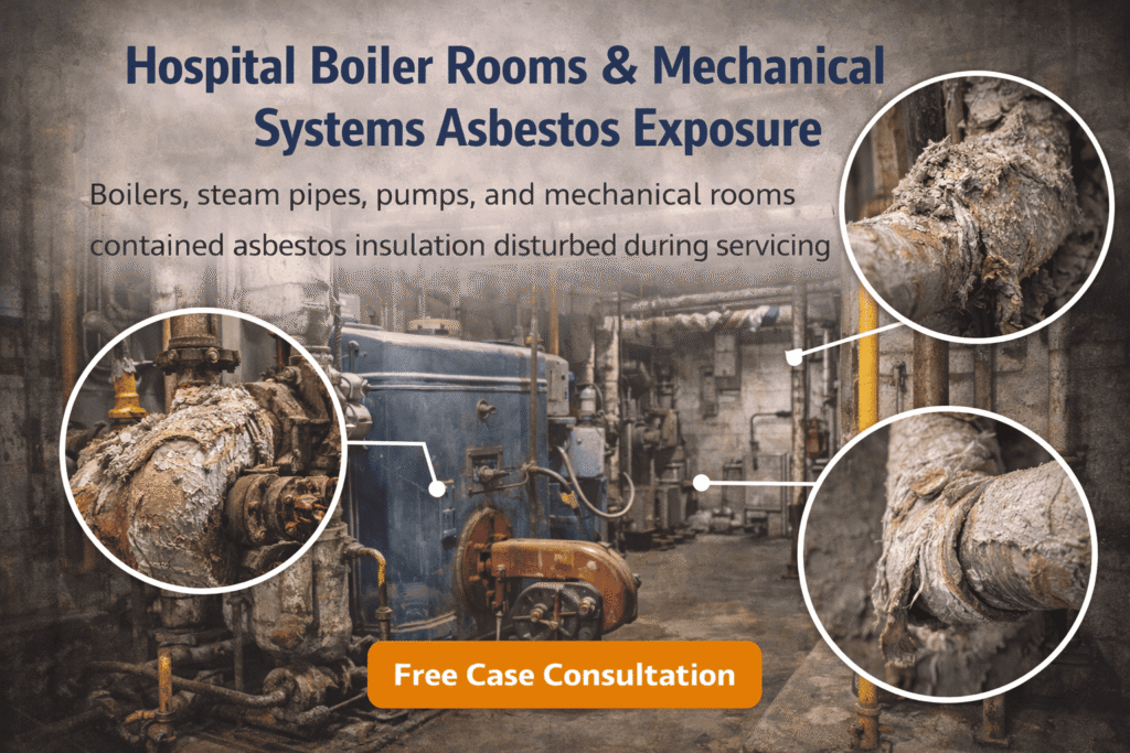 Hospital Boiler Rooms & Mechanical Systems Asbestos Exposure - Mesotheliomahelp.center