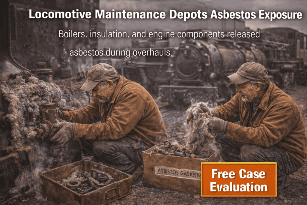 Locomotive Maintenance Depots Asbestos Exposure - Mesotheliomahelp.center