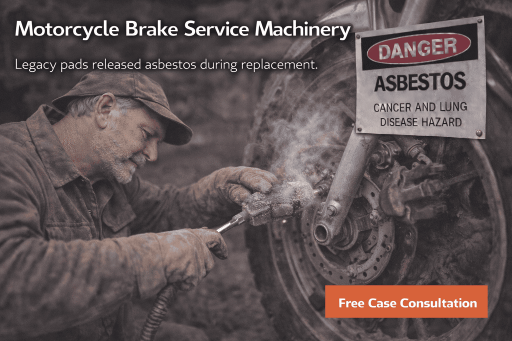 Motorcycle Brake Service Machinery Mesothelioma Lawsuit - Mesothelioma Help Center