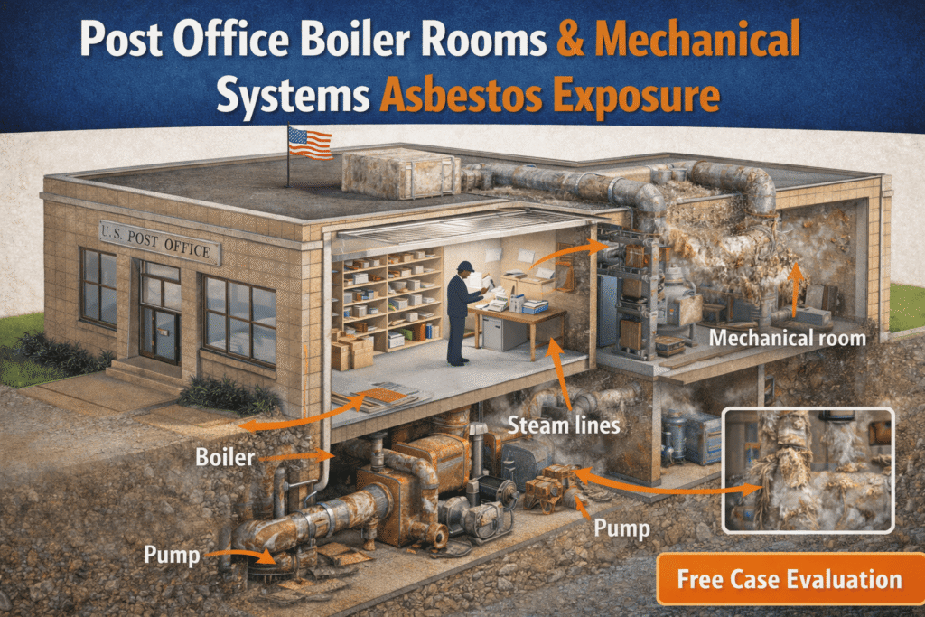 Post Office Boiler Rooms & Mechanical Systems Asbestos Exposure - Mesotheliomahelp.center
