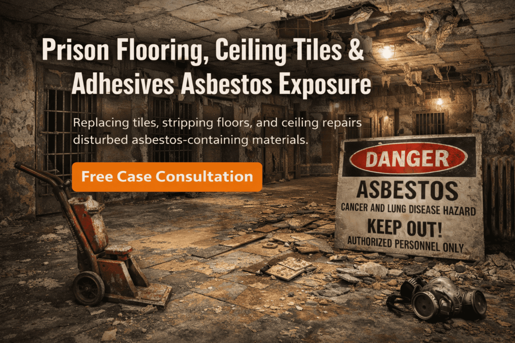 Prison Flooring, Ceiling Tiles & Adhesives Asbestos Exposure - Mesotheliomahelp.center