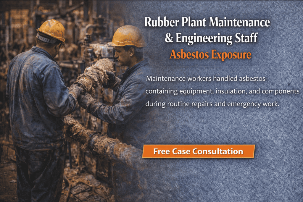 Rubber Plant Maintenance & Engineering Staff Asbestos Exposure - mesotheliomahelp.center