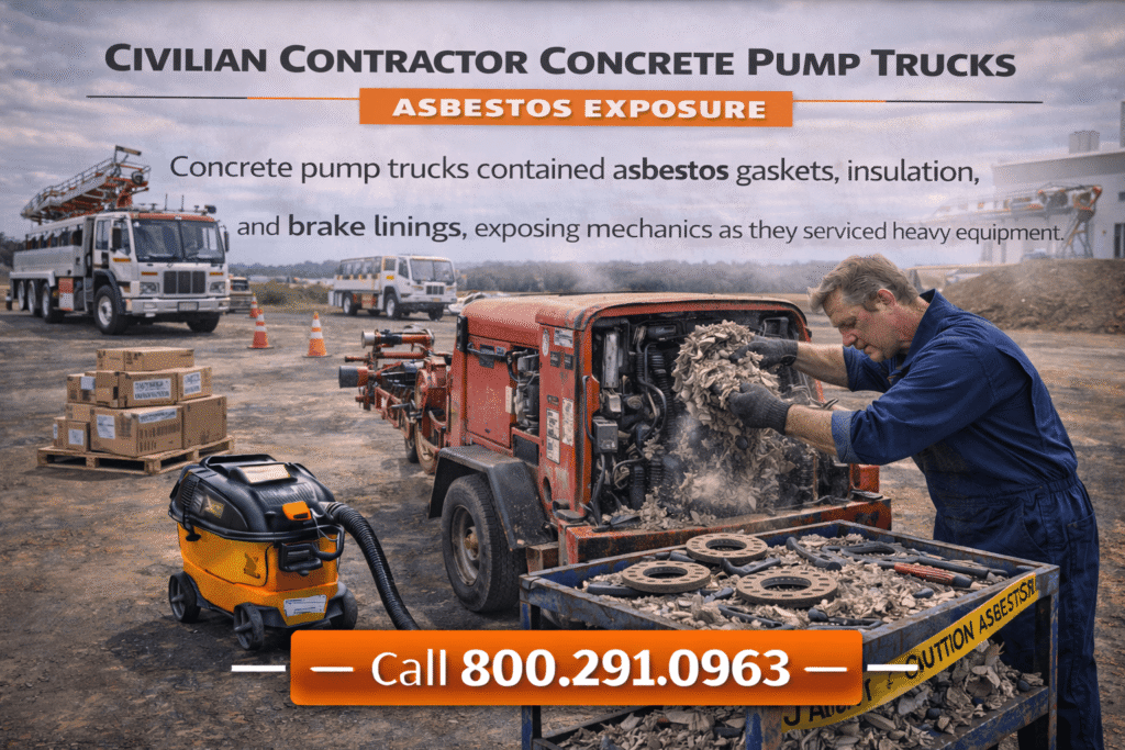Civilian Contractor Concrete Pump Trucks – Asbestos Exposure - Mesotheliomahelp.center