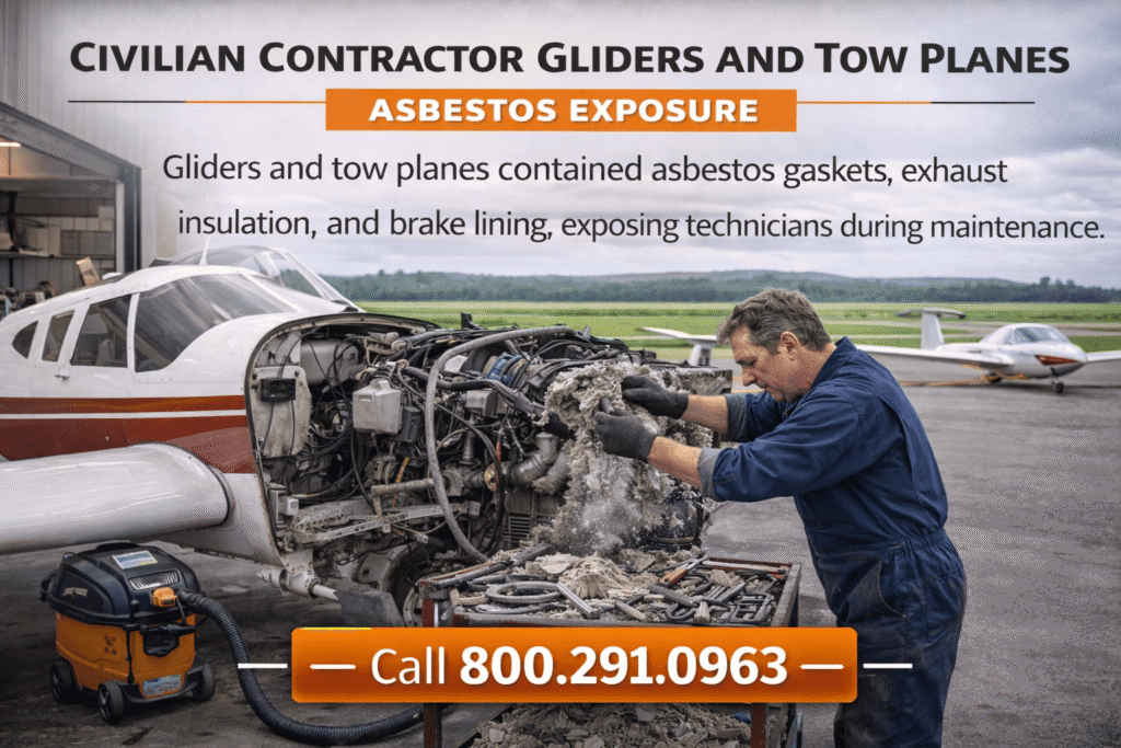 Civilian Contractor Gliders and Tow Planes – Asbestos Exposure - Mesotheliomahelp.center