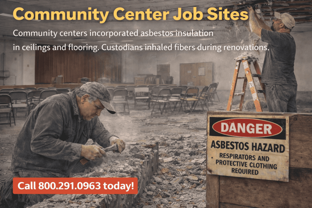 Community Center Job Sites Asbestos Exposure - Mesotheliomahelp.center