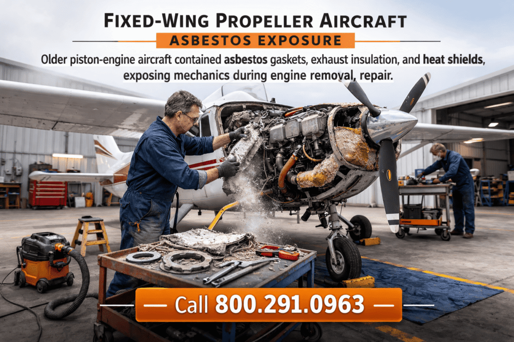 Fixed-Wing Propeller Aircraft Asbestos Exposure - Mesotheliomahelp.center