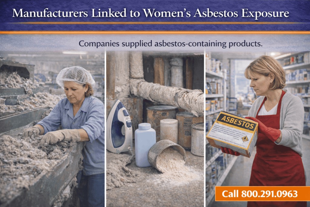 Manufacturers Linked to Women’s Asbestos Exposure - Mesotheliomahelp.center