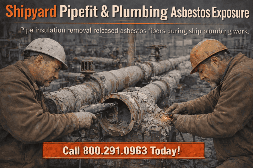 Shipyard Pipefit & Plumbing Asbestos Exposure Lawsuit- Mesotheliomahelp.center