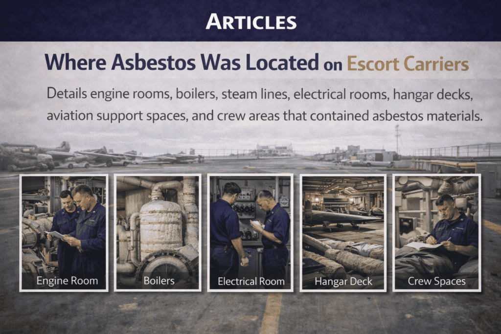 Where Asbestos Was Located on Escort Carriers - Mesotheliomahelp.center