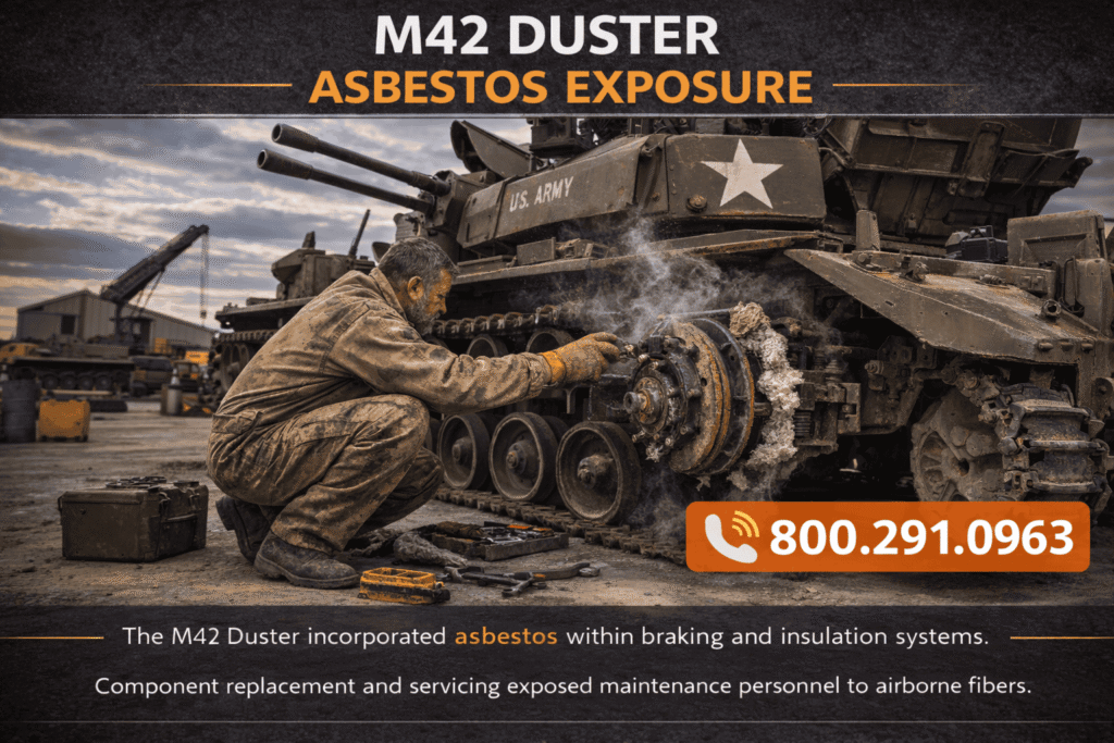 M42 Duster Air Defense Vehicle Asbestos Exposure - Mesotheliomahelp.center