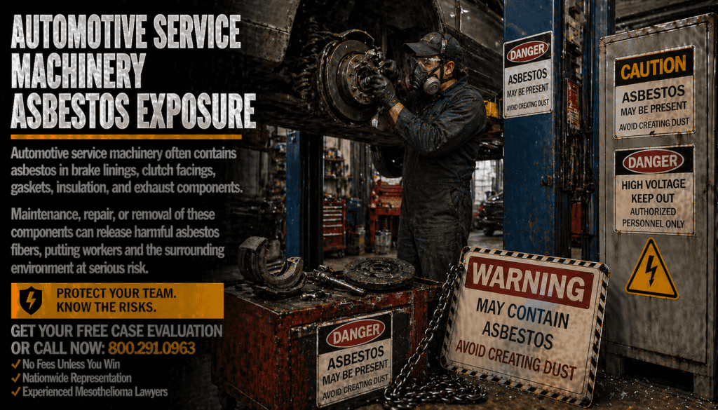 Automotive Service Machinery Asbestos Exposure Mesothelioma Lawsuit