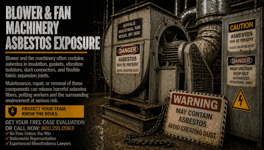Blower & Fan Machinery Asbestos Exposure Mesothelioma Lawsuit