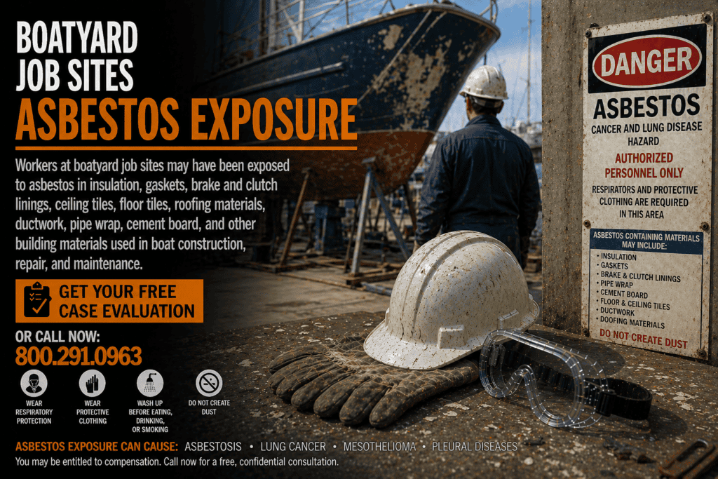 Boatyard Job Sites Asbestos Exposure Mesothelioma Lawsuit