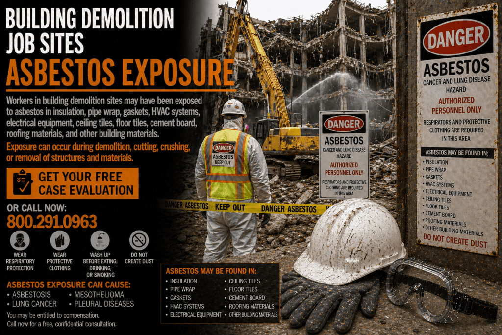 Building Demolition Job Sites Asbestos Exposure Mesothelioma Lawsuit