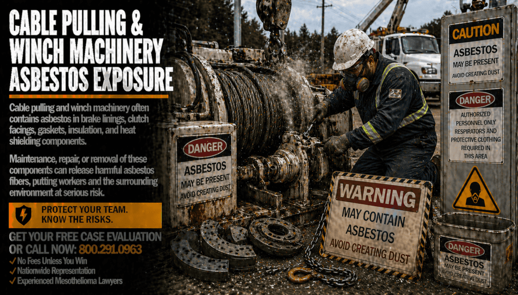 Cable Pulling & Winch Machinery Asbestos Exposure Mesothelioma Lawsuit
