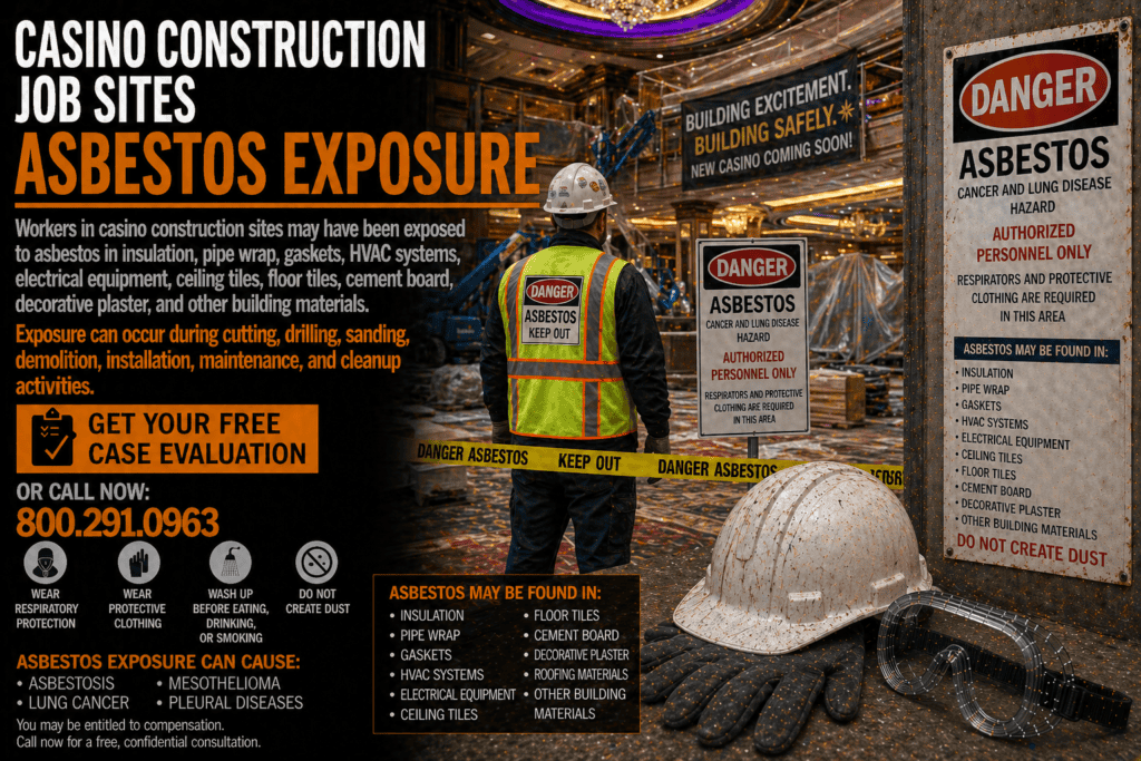 Casino Construction Job Sites Asbestos Exposure Mesothelioma Lawsuit