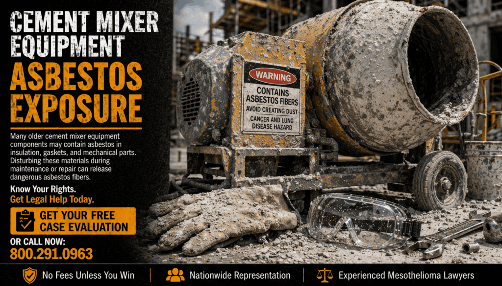Cement Mixer Equipment Asbestos Exposure Mesothelioma Lawsuit Claim