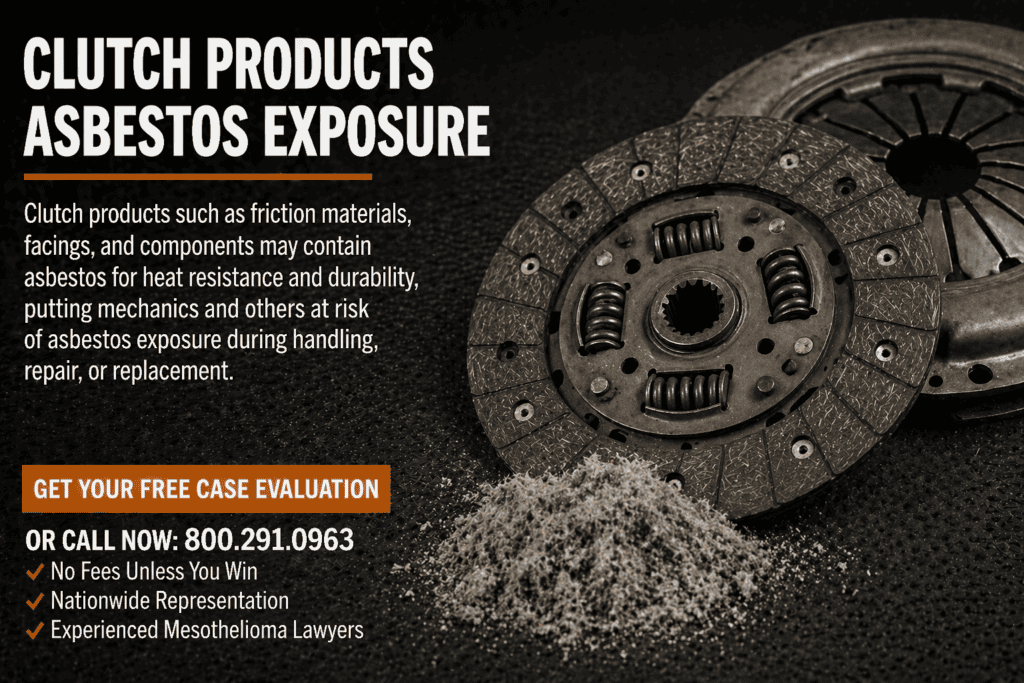 Clutch Products Asbestos Exposure Mesothelioma Lawsuit