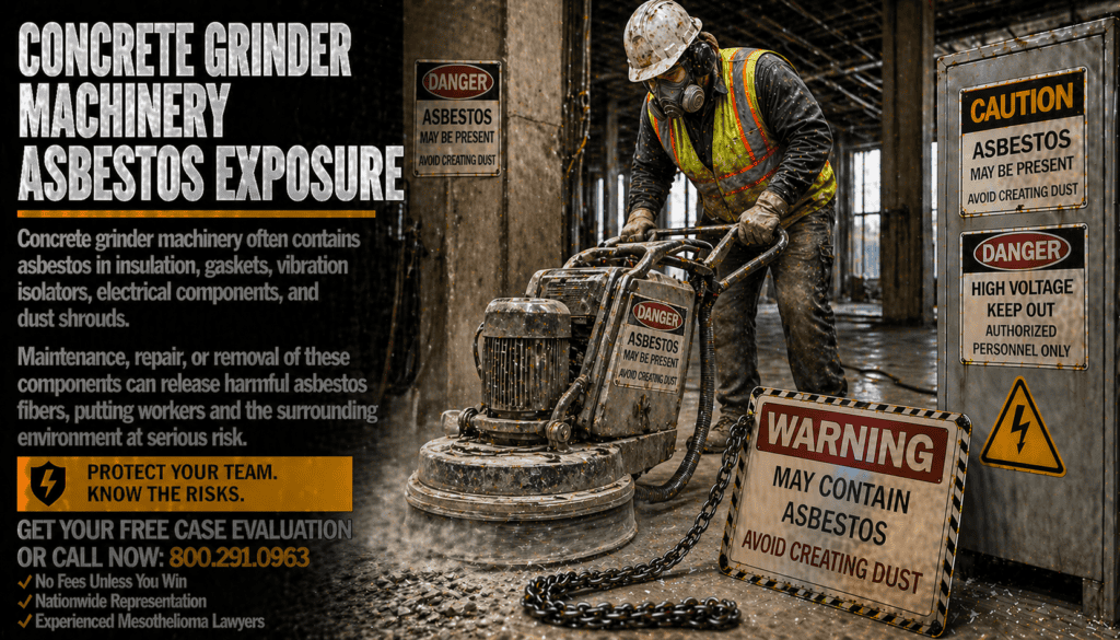 Concrete Grinder Machinery Asbestos Exposure Mesothelioma Lawsuit