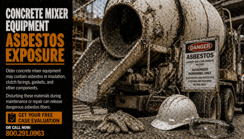 Concrete Mixer Equipment Asbestos Exposure Mesothelioma Claim