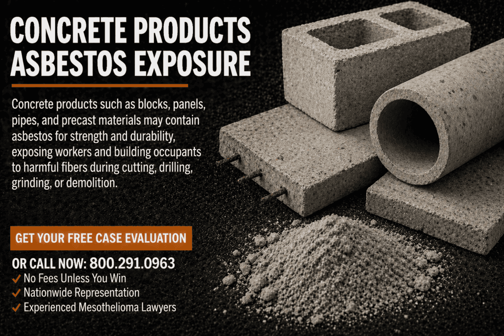 Concrete Products Asbestos Exposure Mesothelioma Lawsuit