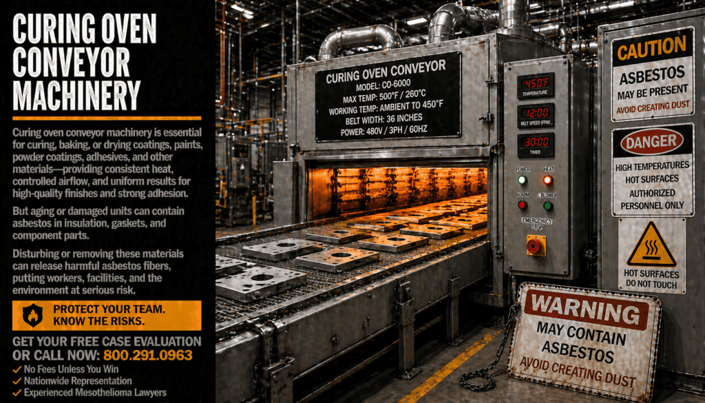 Curing Oven Conveyor Machinery Mesothelioma Lawsuit