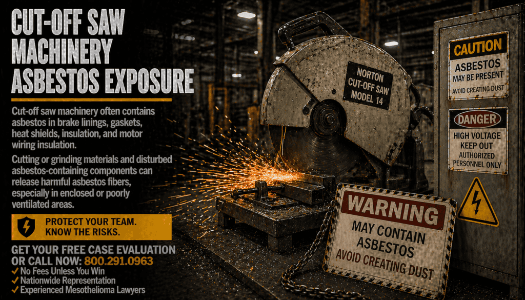 Cut-Off Saw Machinery Asbestos Exposure Mesothelioma Lawsuit