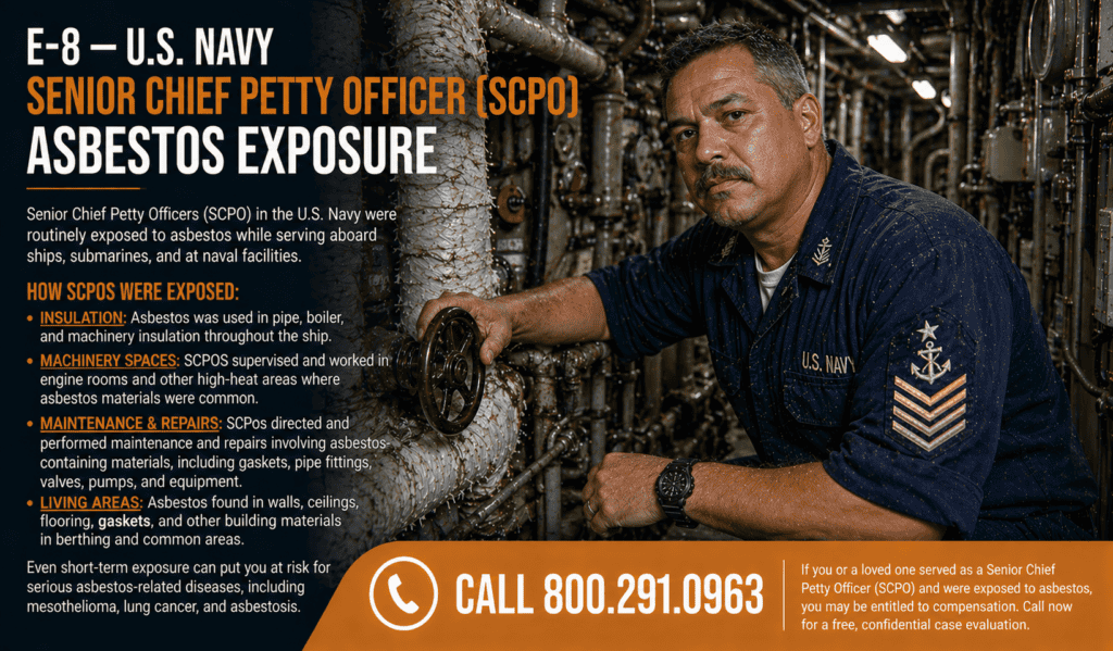 E-8 Senior Chief Petty Officer (SCPO) Mesothelioma Lawsuit